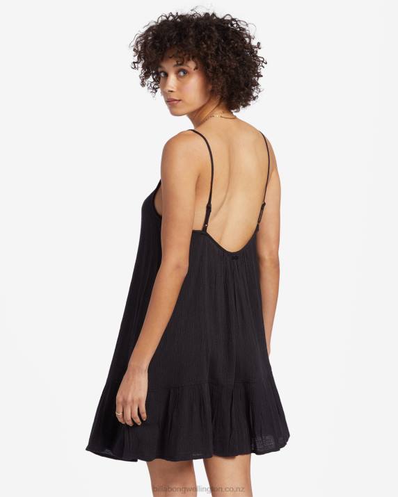 Women Black Pebble Billabong Beach Vibes Beach Cover-Up 80P81355