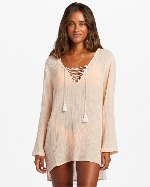 Women Orange Peel Billabong Blue Skies Swim Cover-Up 80P81344