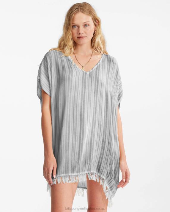 Women White/Multi Billabong Walk Away Tunic Top 80P81735