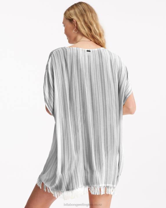 Women White/Multi Billabong Walk Away Tunic Top 80P81735