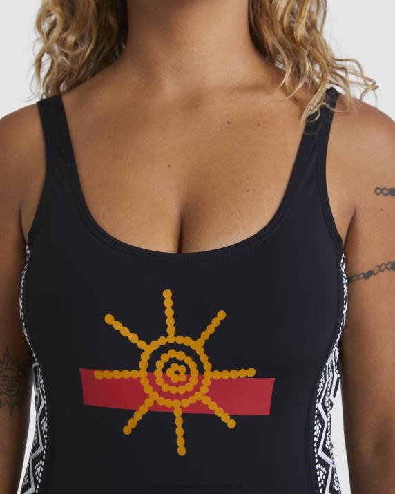 Women Black Billabong Otis Sunrise One-Piece Swimsuit 80P81513