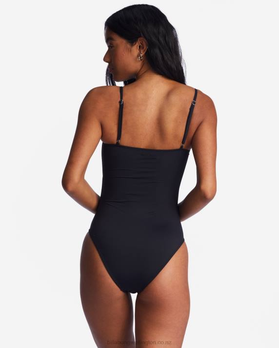 Women Black Pebble Billabong Sol Searcher One-Piece Swimsuit 80P81257