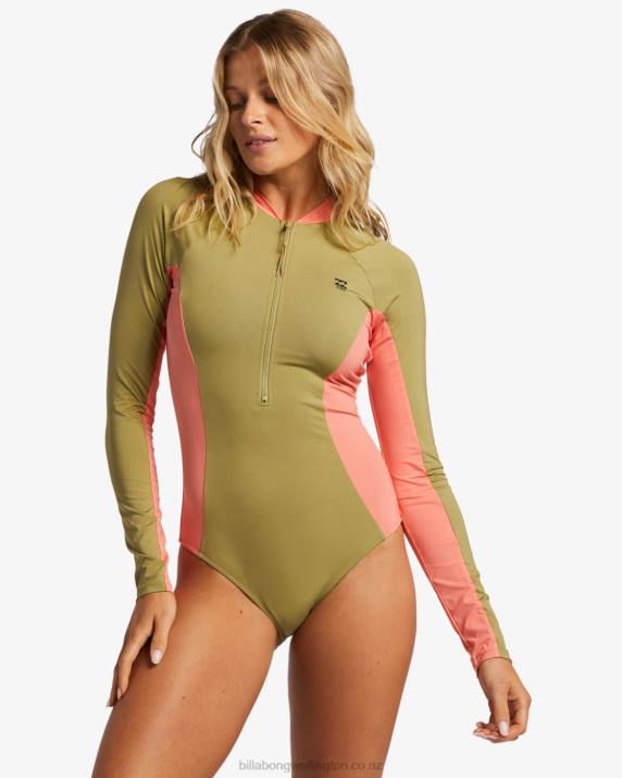 Women Cedar Billabong A/Div Biarritz Long Sleeve Swimsuit 80P81333