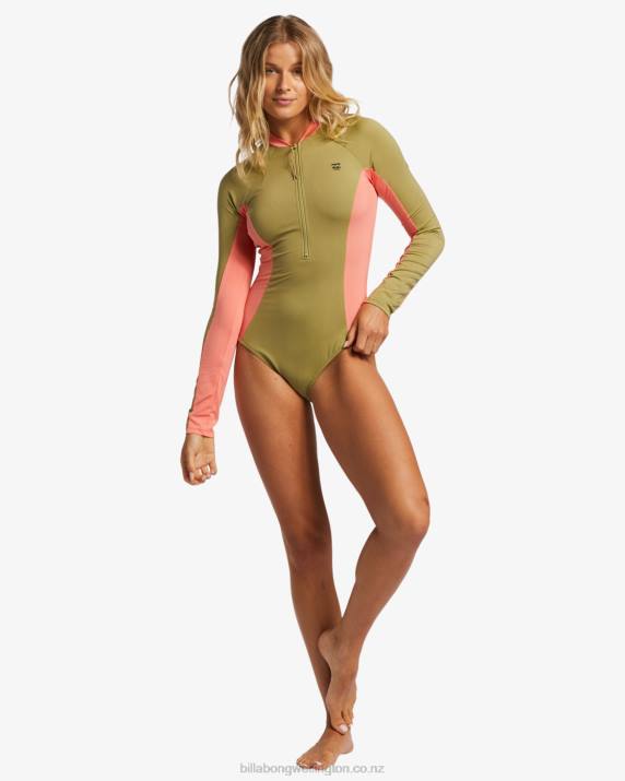 Women Cedar Billabong A/Div Biarritz Long Sleeve Swimsuit 80P81333