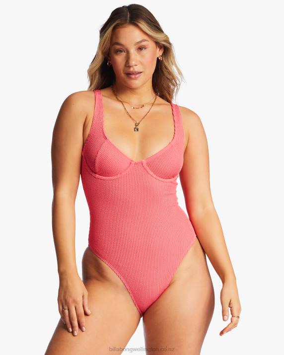 Women Coral Crush Billabong Summer High One-Piece Swimsuit 80P81295