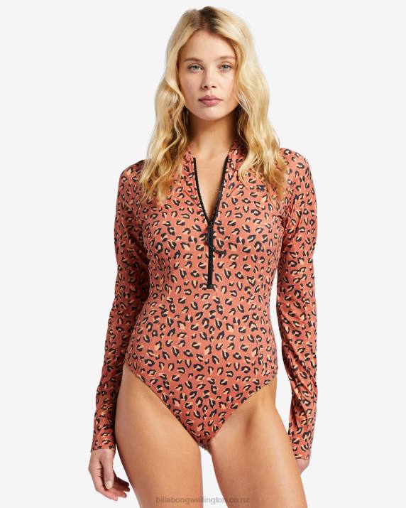 Women Kiss The Earth Billabong A/Div Biarritz Long Sleeve Swimsuit 80P81708