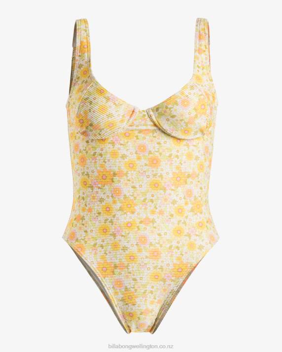 Women Multi Billabong Sun Worshipper Tanlines One-Piece Swimsuit 80P81159
