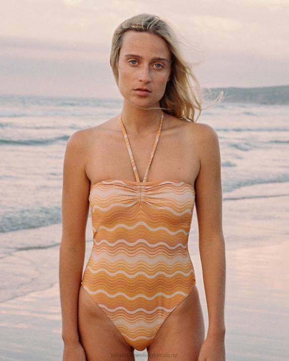 Women Multi Billabong Wave Hello One-Piece Swimsuit 80P81531