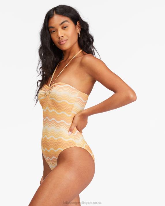 Women Multi Billabong Wave Hello One-Piece Swimsuit 80P81531
