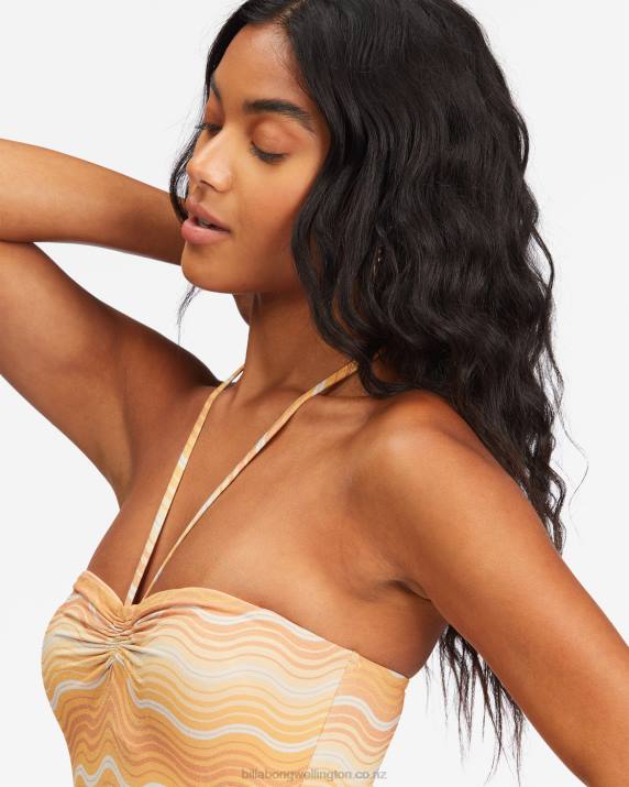 Women Multi Billabong Wave Hello One-Piece Swimsuit 80P81531
