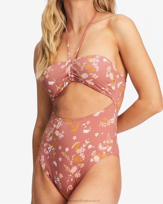 Women Sweet Chocolate Billabong Whisper To Me One-Piece Swimsuit 80P81520