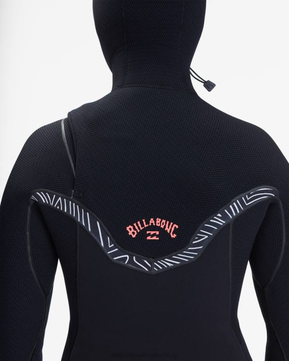 Women Midnight Trails Billabong 5/4 Furnace Chest Zip Hooded Wetsuit 80P82569